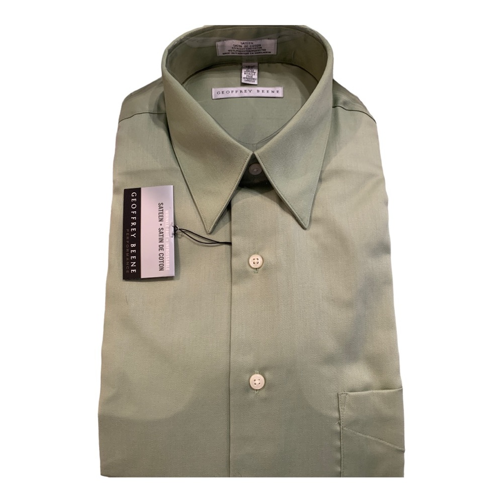 Geoffrey Beene wrinkle free Sateen dress shirt NWT
